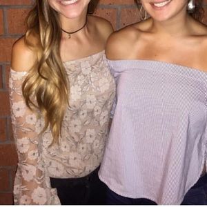 Off the shoulder shirt